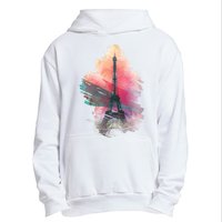 Illustration Of Eiffel Tower In Paris Urban Pullover Hoodie