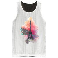 Illustration Of Eiffel Tower In Paris Mesh Reversible Basketball Jersey Tank