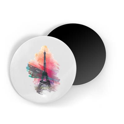 Illustration Of Eiffel Tower In Paris Magnet
