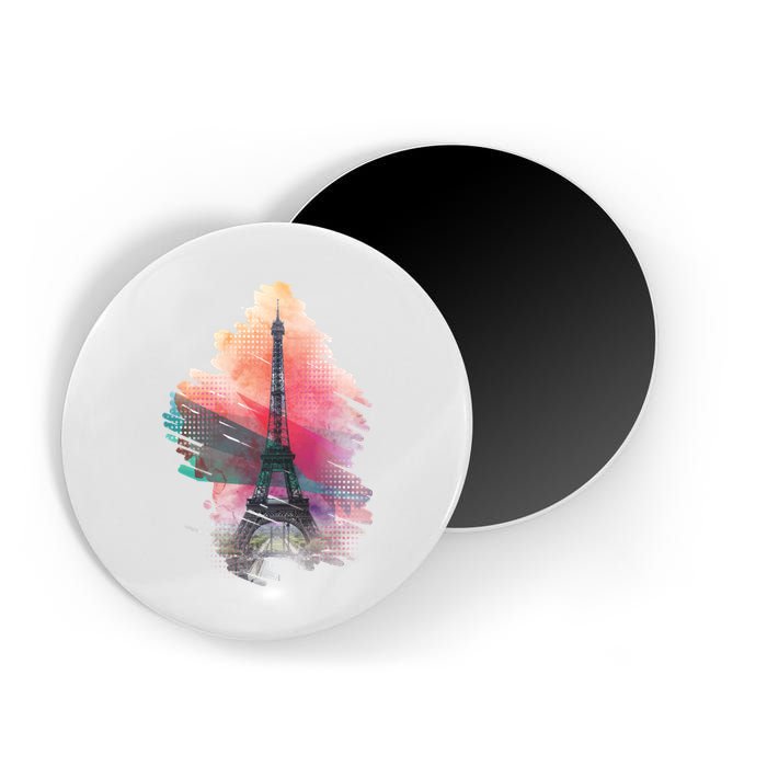 Illustration Of Eiffel Tower In Paris Magnet