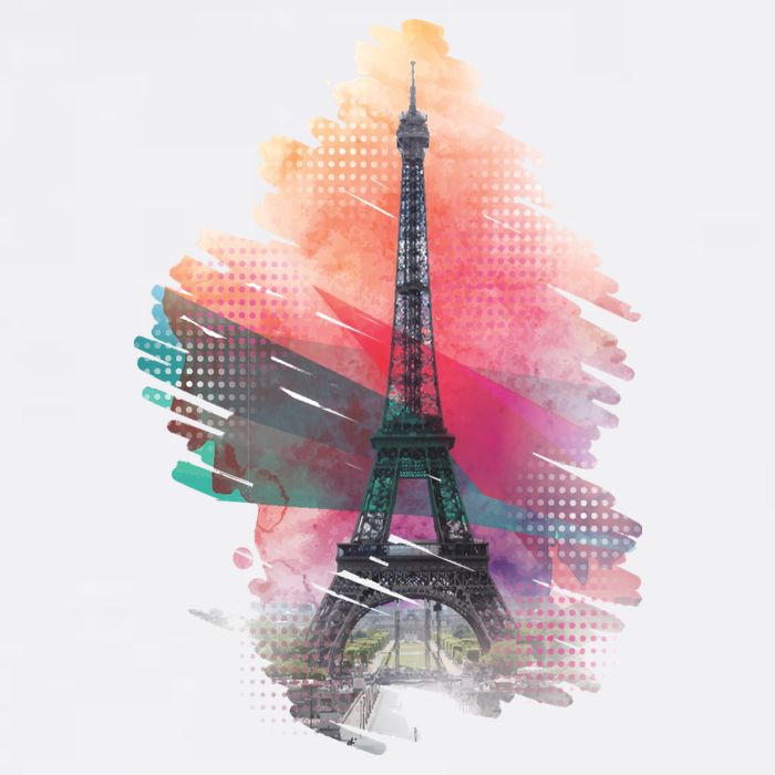 Illustration Of Eiffel Tower In Paris Mousepad