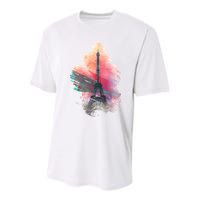 Illustration Of Eiffel Tower In Paris Youth Performance Sprint T-Shirt