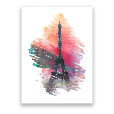 Illustration Of Eiffel Tower In Paris Poster