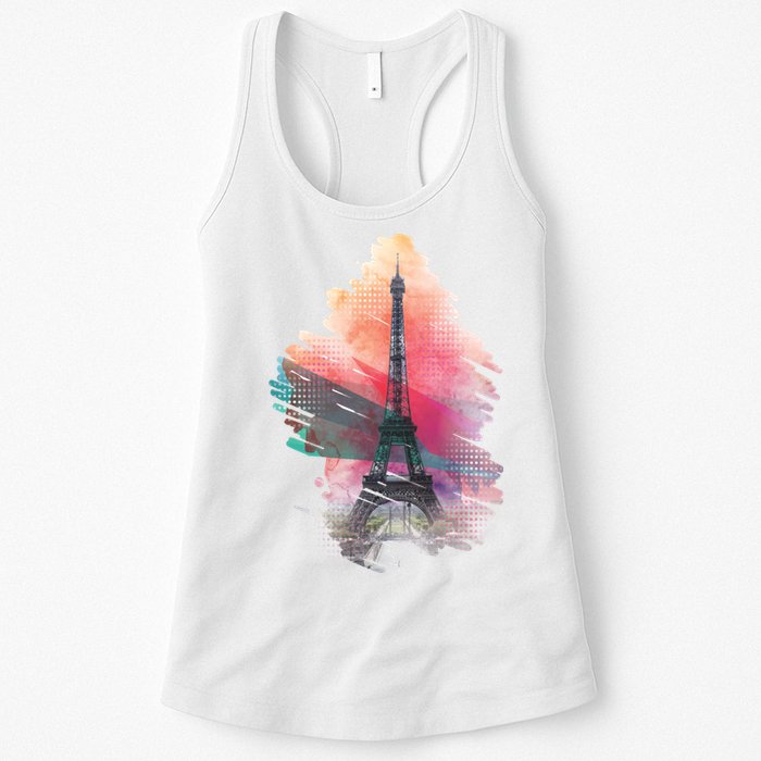 Illustration Of Eiffel Tower In Paris Womens Tank Top
