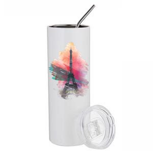 Illustration Of Eiffel Tower In Paris Stainless Steel Tumbler