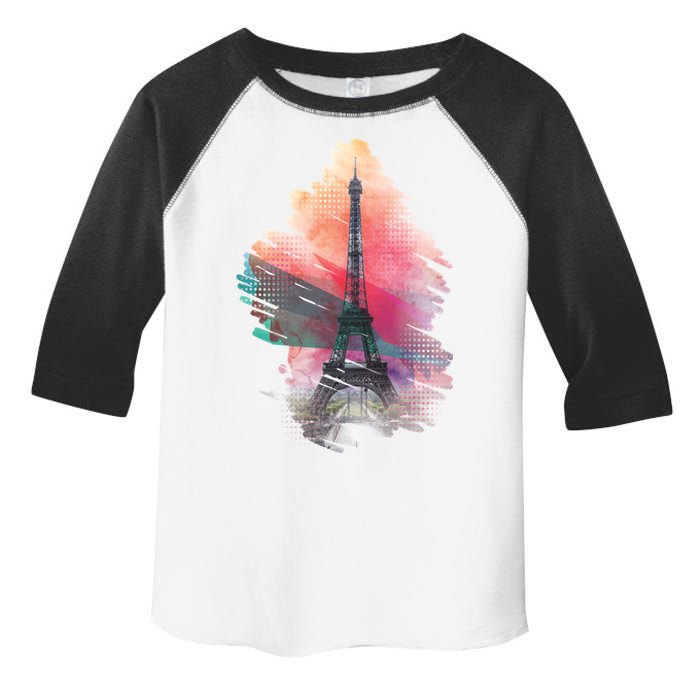Illustration Of Eiffel Tower In Paris Toddler Fine Jersey T-Shirt