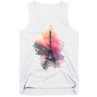 Illustration Of Eiffel Tower In Paris Tank Top