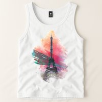 Illustration Of Eiffel Tower In Paris Tank Top