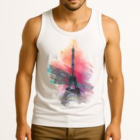Illustration Of Eiffel Tower In Paris Tank Top