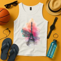 Illustration Of Eiffel Tower In Paris Tank Top