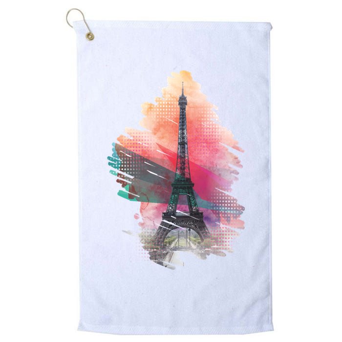 Illustration Of Eiffel Tower In Paris Golf Towel