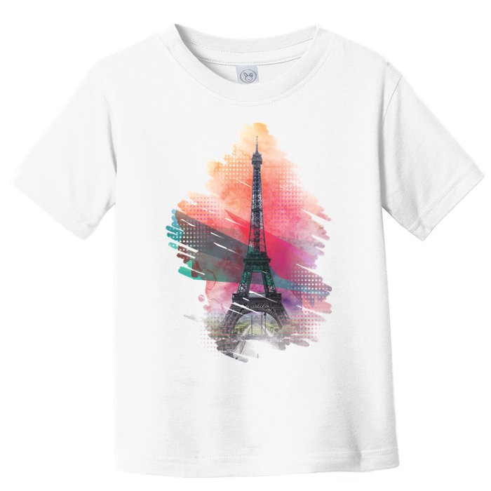 Illustration Of Eiffel Tower In Paris Toddler T-Shirt