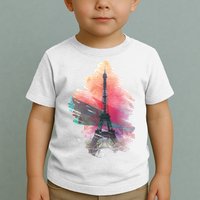 Illustration Of Eiffel Tower In Paris Toddler T-Shirt