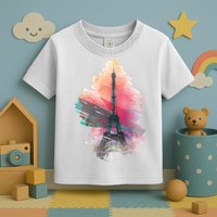 Illustration Of Eiffel Tower In Paris Toddler T-Shirt