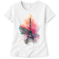 Illustration Of Eiffel Tower In Paris Womens T-Shirt