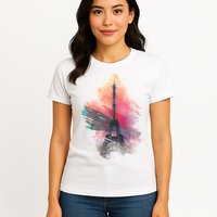 Illustration Of Eiffel Tower In Paris Womens T-Shirt