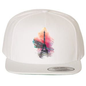 Illustration Of Eiffel Tower In Paris Wool Snapback Cap