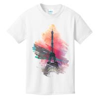 Illustration Of Eiffel Tower In Paris Kids T-Shirt
