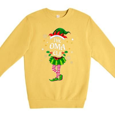 Im Oma Elf Cute Family Christmas Matching Premium Crewneck Sweatshirt