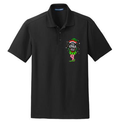 Im Oma Elf Cute Family Christmas Matching Dry Zone Grid Polo