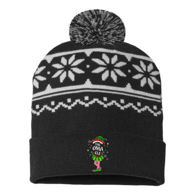 Im Oma Elf Cute Family Christmas Matching USA-Made Snowflake Beanie