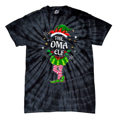 Im Oma Elf Cute Family Christmas Matching Tie-Dye T-Shirt