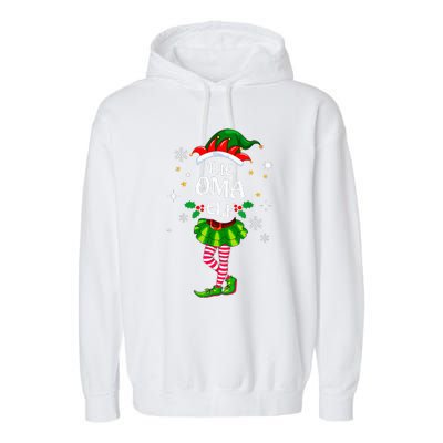 Im Oma Elf Cute Family Christmas Matching Garment-Dyed Fleece Hoodie