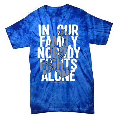 In Our Family Nobody Fights Alone Asthma Awareness Great Gift Tie-Dye T-Shirt