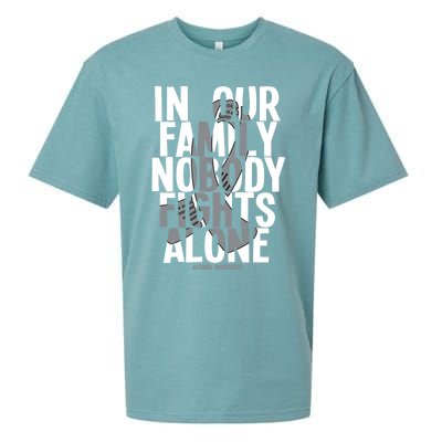 In Our Family Nobody Fights Alone Asthma Awareness Great Gift Sueded Cloud Jersey T-Shirt