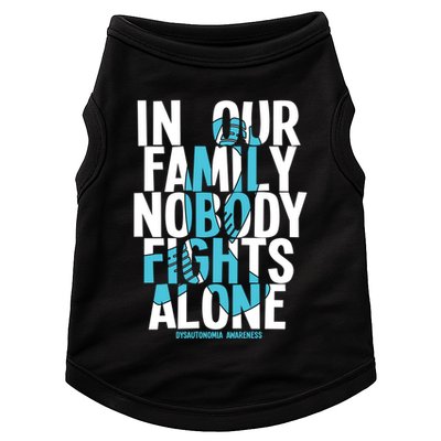 In Our Family Nobody Fights Alone Dysautonomia Awareness Gift Doggie Tank