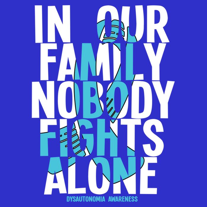 In Our Family Nobody Fights Alone Dysautonomia Awareness Gift 16 in Basic Backpack