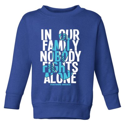 In Our Family Nobody Fights Alone Dysautonomia Awareness Gift Toddler Sweatshirt