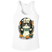 Illustration Of Funny Chef Cat Ready To Cook Ladies PosiCharge Competitor Racerback Tank