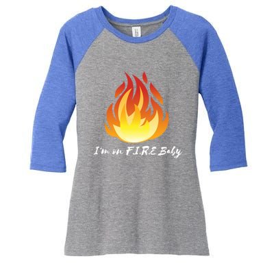 Im On Fire Financial Freedom Gift Women's Tri-Blend 3/4-Sleeve Raglan Shirt