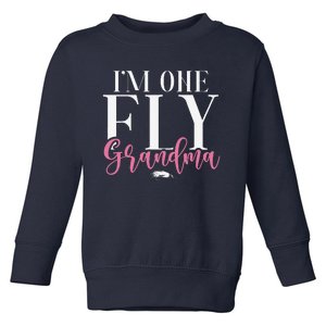 Im One Fly Grandma Fly Fishing Grandma Toddler Sweatshirt