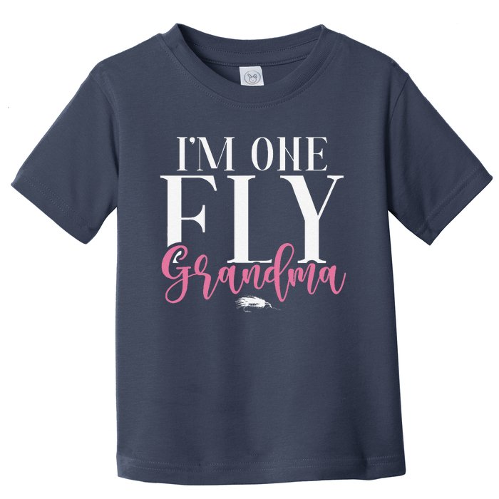 Im One Fly Grandma Fly Fishing Grandma Toddler T-Shirt