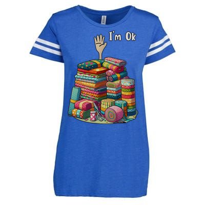 IM Okay Funny Quilting Enza Ladies Jersey Football T-Shirt