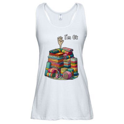 IM Okay Funny Quilting Ladies Essential Flowy Tank