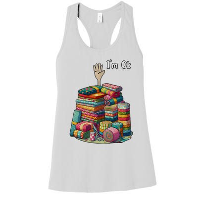 IM Okay Funny Quilting Women's Racerback Tank