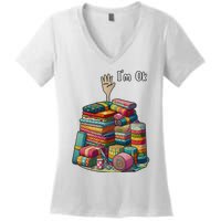 IM Okay Funny Quilting Women's V-Neck T-Shirt