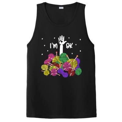 Im Ok Funny Yarn Knitting Crochet Funny Crocheting PosiCharge Competitor Tank