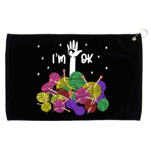 Im Ok Funny Yarn Knitting Crochet Funny Crocheting Grommeted Golf Towel