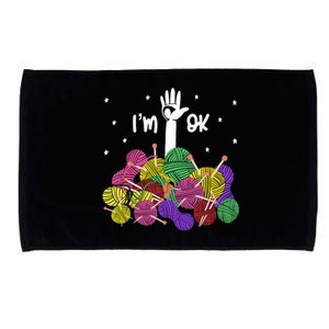 Im Ok Funny Yarn Knitting Crochet Funny Crocheting Microfiber Hand Towel