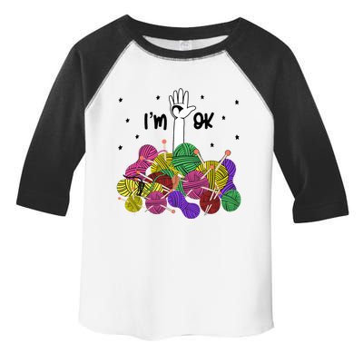 Im Ok Funny Yarn Knitting Crochet Funny Crocheting Toddler Fine Jersey T-Shirt