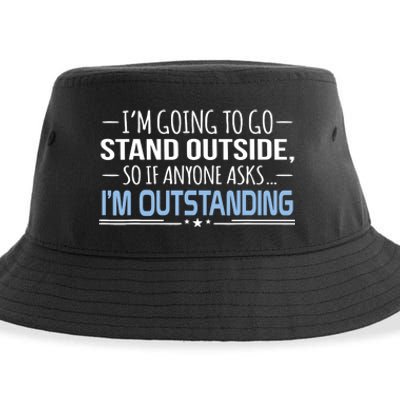 I'm Outstanding Funny Sarcasm Graphic Sustainable Bucket Hat