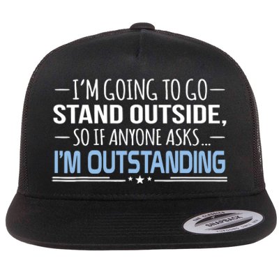 I'm Outstanding Funny Sarcasm Graphic Flat Bill Trucker Hat