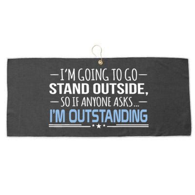 I'm Outstanding Funny Sarcasm Graphic Large Microfiber Waffle Golf Towel