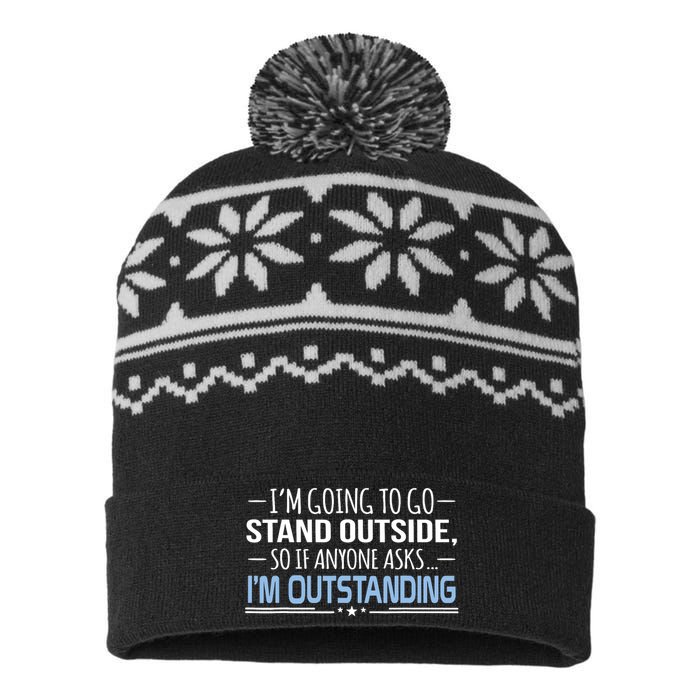 I'm Outstanding Funny Sarcasm Graphic USA-Made Snowflake Beanie