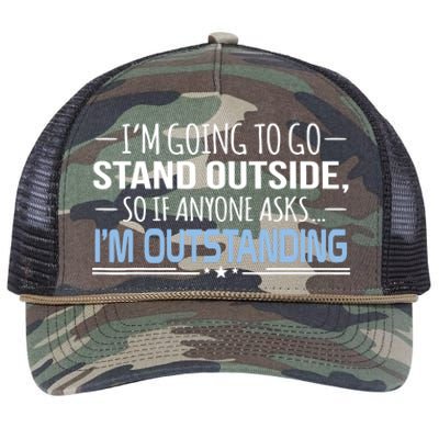 I'm Outstanding Funny Sarcasm Graphic Retro Rope Trucker Hat Cap