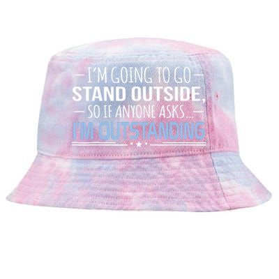 I'm Outstanding Funny Sarcasm Graphic Tie-Dyed Bucket Hat